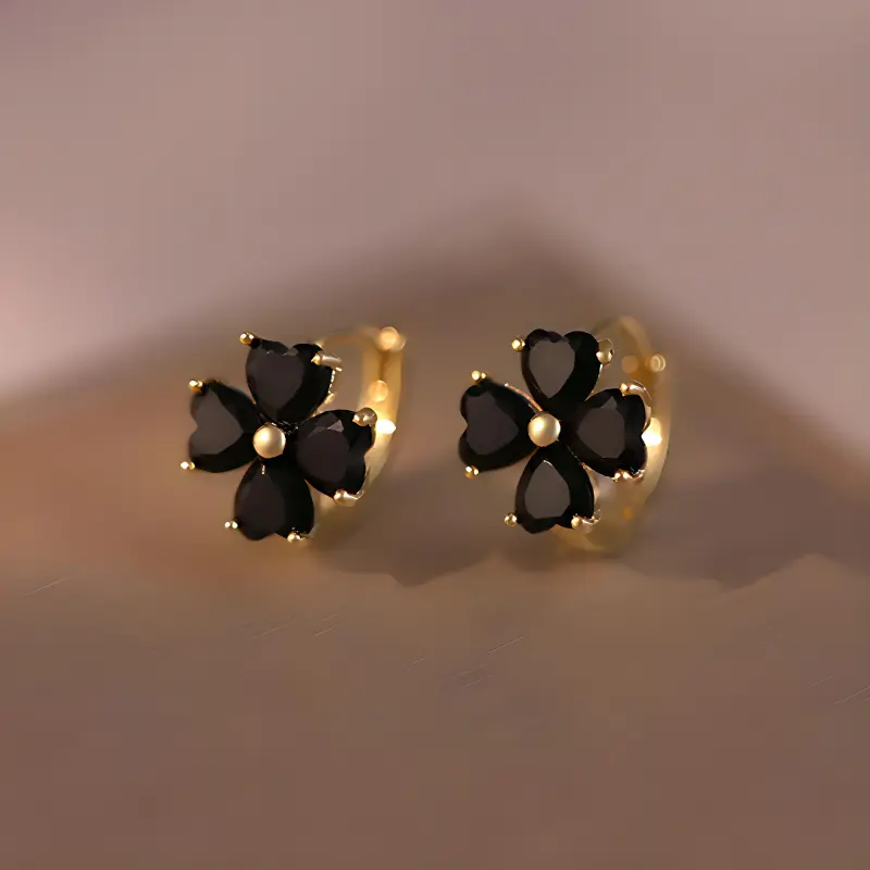 SINO GEM 999 Fine Silver Earrings Women's-1