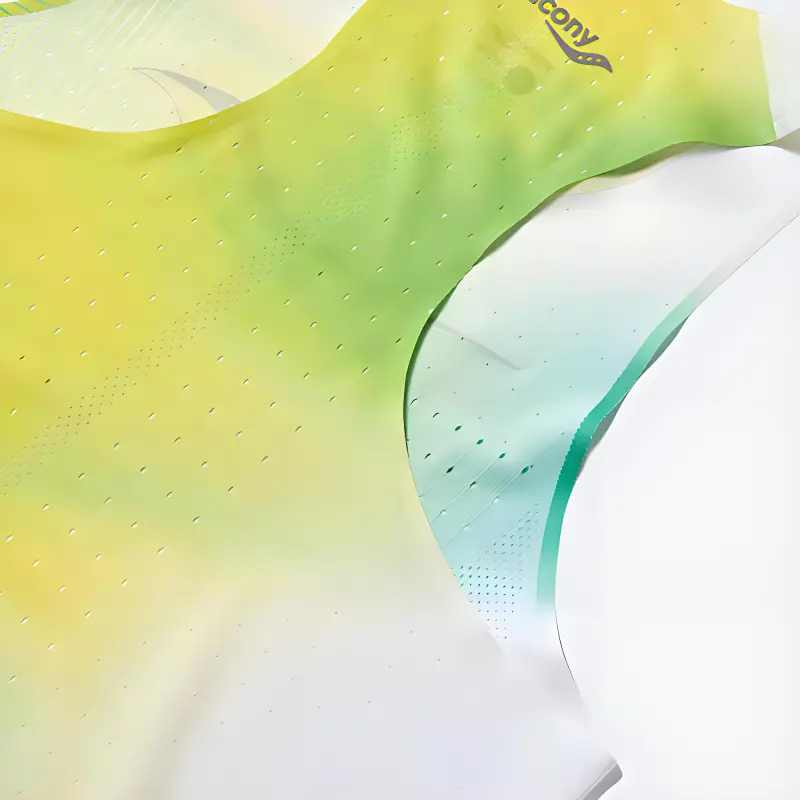Saucony Tank Tops Men's Dazzling Color Yellow Green Combo-4