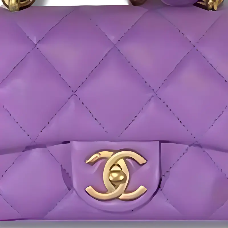 CHANEL 22SS Lambskin Flap Bag, Shoulder Bag, Crossbody Bag Mini Women's Purple-1