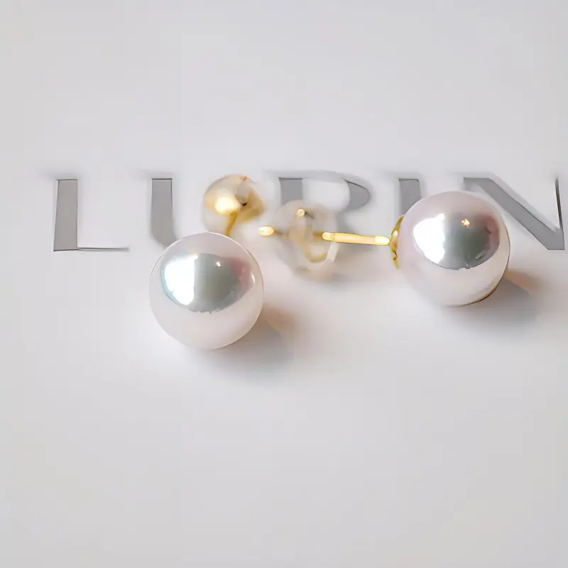 ZHOUBAIFU Pearl Stud Earrings Unisex-1
