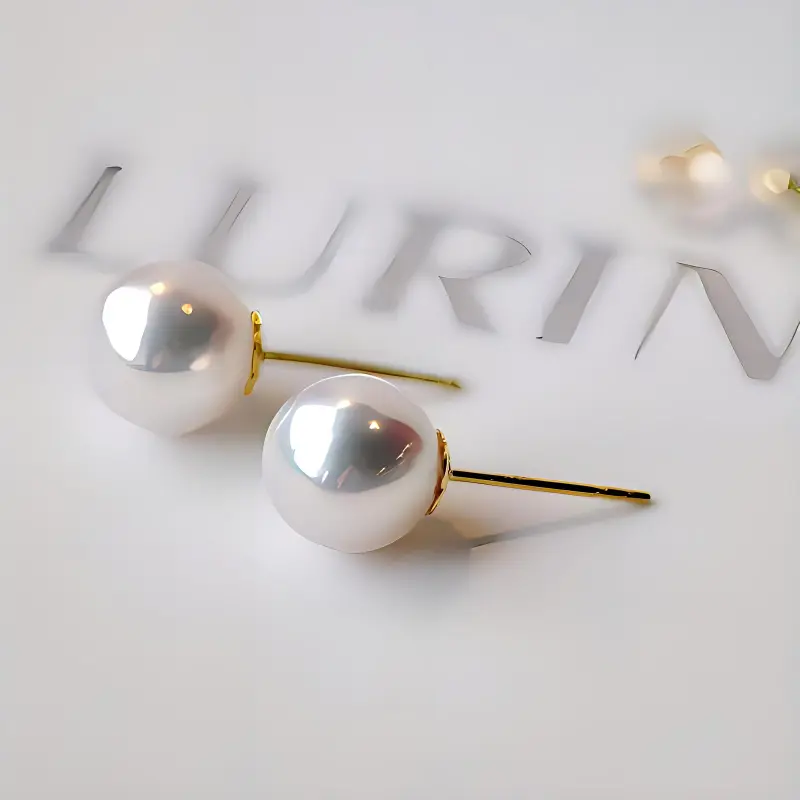ZHOUBAIFU Pearl Stud Earrings Unisex-4