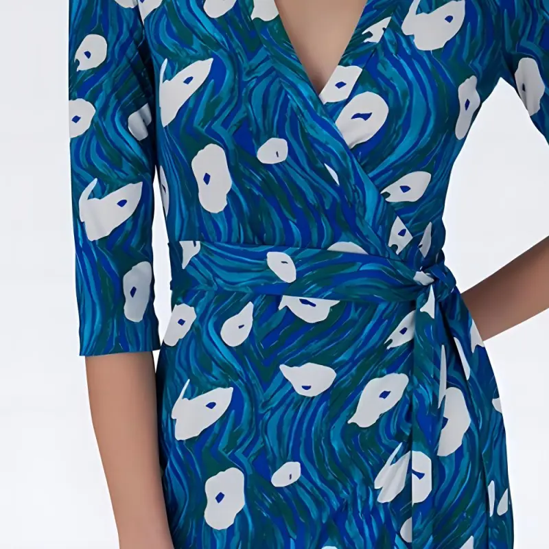 DVF Diane Von Furstenberg FW23 Long-Sleeved Dresses Women's Blue-6