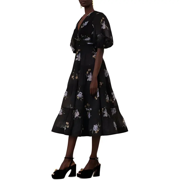 Zimmermann Floral Printed Pleated Midi Dress-3