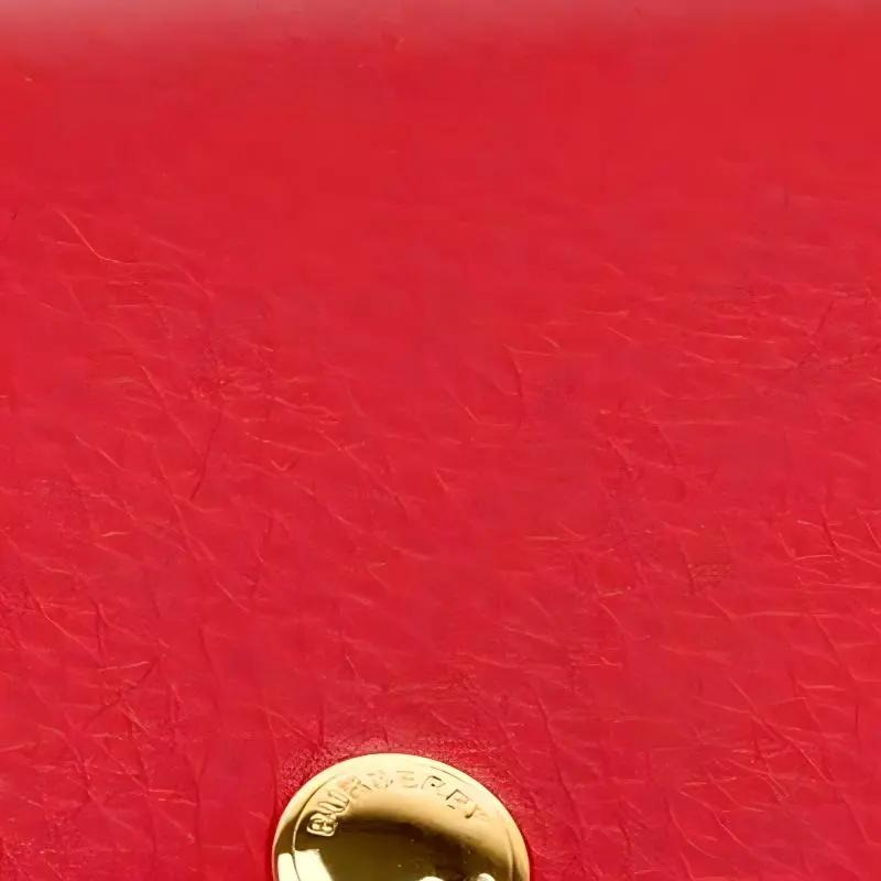 Burberry Leather Wallet Women's Red-3