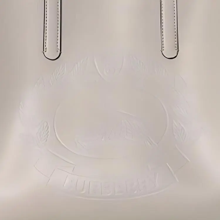 Burberry Vintage Cow Leather Tote Bag Shopping Bag Shoulder Bag Handbag Large Size Women's Khaki-2