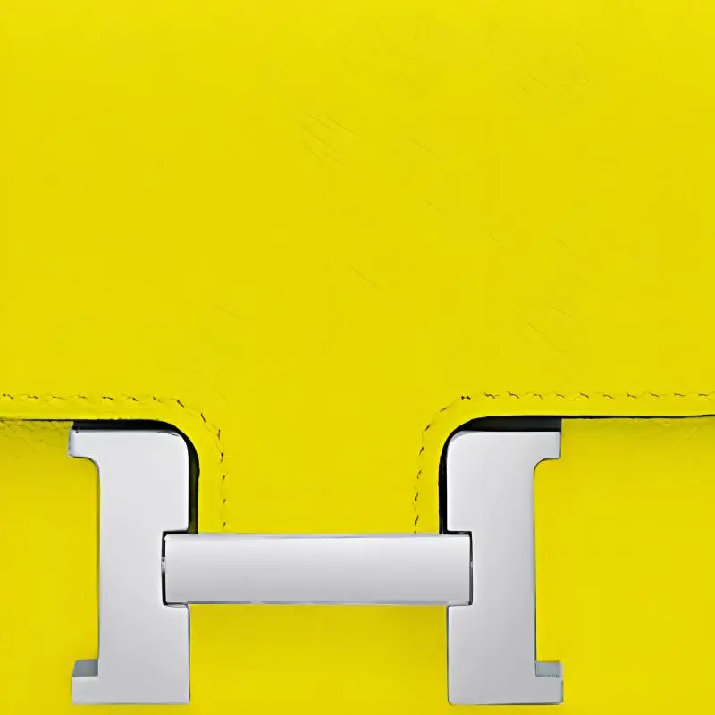HERMES Constance Slim Evercolor Leather Fanny Pack Handheld Wallet Women's 9R Lime Lemon-3