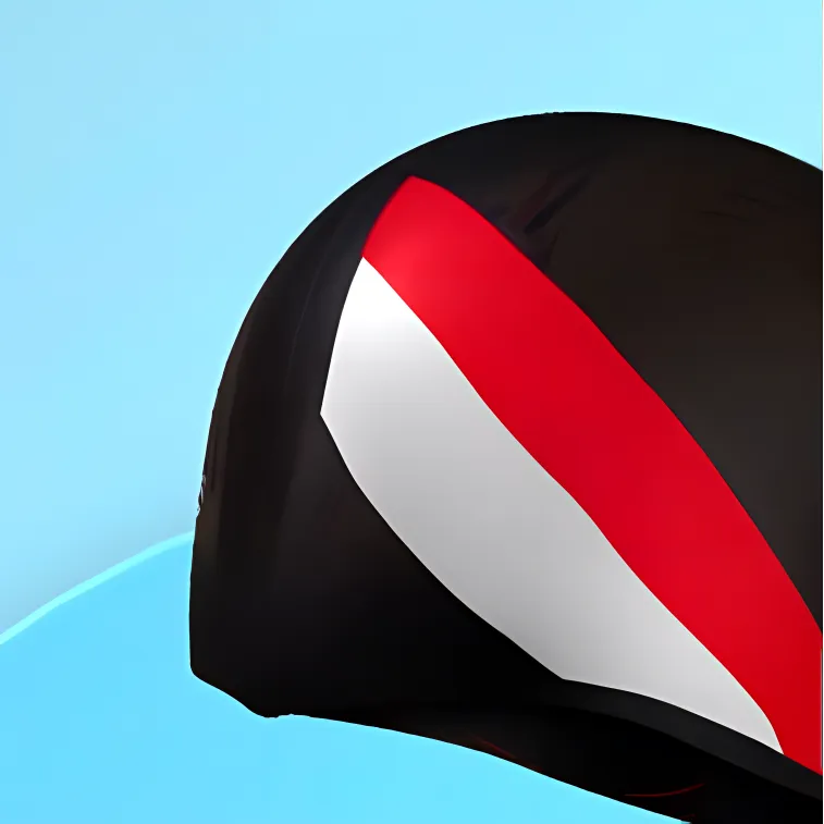 Speedo Swimming Caps Silicone Unisex Black Red White-3