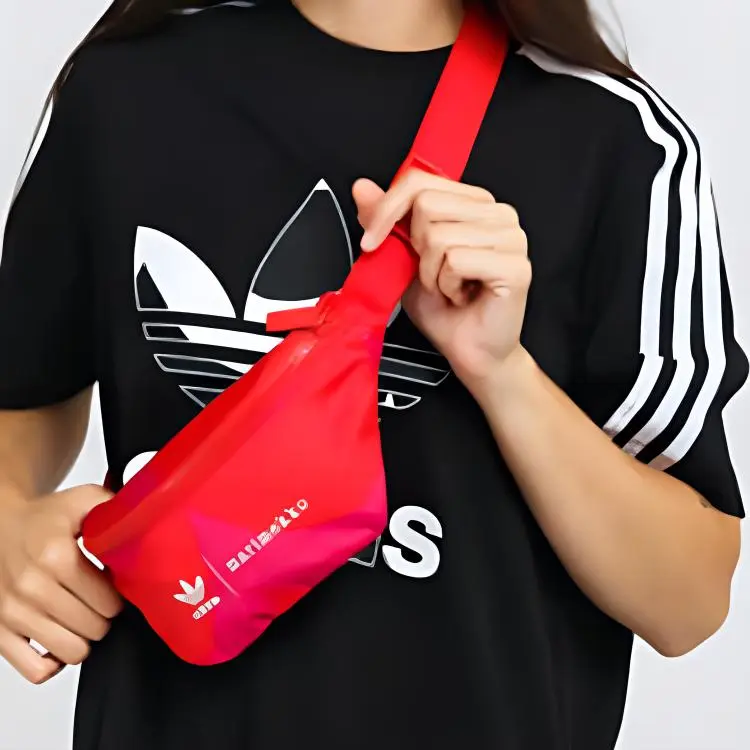 Adidas Originals ADIDAS X MARIMEKKO Collaboration Polyester Fanny Pack Sling Bag Crossbody Bag Regular Unisex Red-4