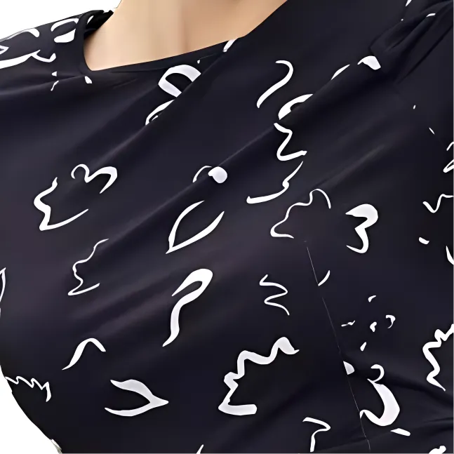 BESIONIA SS22 Short Sleeved Dresses Women's Black-2