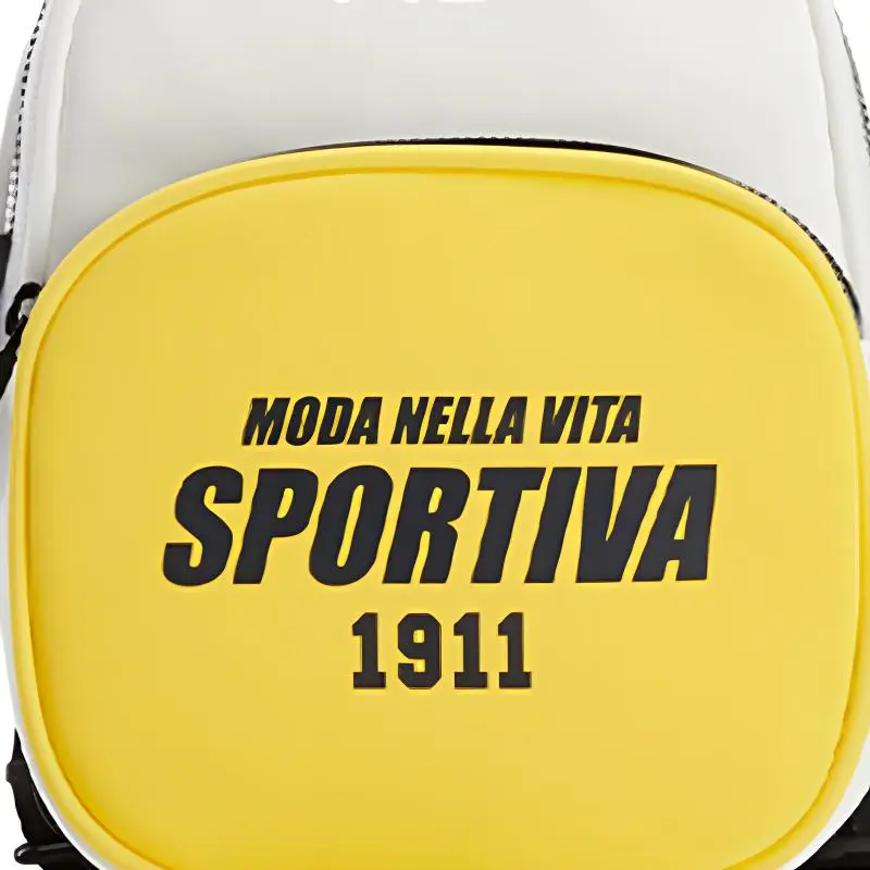 FILA PU, Textile Mixture Backpack Mini Women's White & Yellow-3