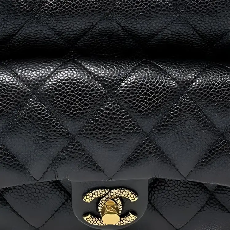 CHANEL Grain Lambskin Backpack Women's Black-3