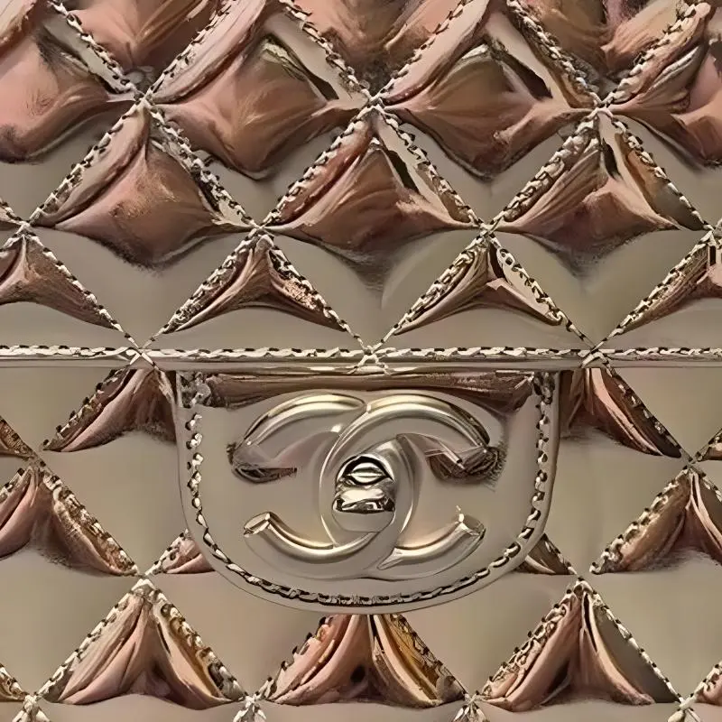 CHANEL Calfskin With Lambskin Flap Bag, Star Shaped Coin Purse, Shoulder Bag, Crossbody Bag Trumpets Women's Light Gold-1