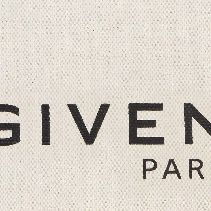 GIVENCHY Washed Cotton Canvas Tote Bag, Shopping Bag, Canvas Bag, Handbag Trumpets Women's Beige/Black-4