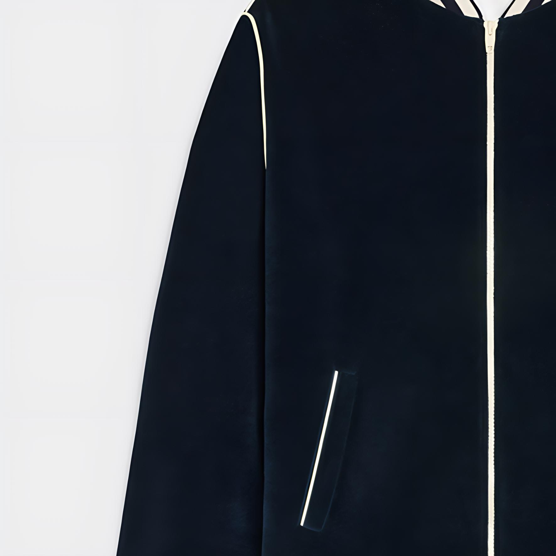 【日本入手困難】TRIOMPHE TEDDY JACKET IN VELVET JERSEY CELINE Triomphe Teddy Jacket in Velvet Jersey - POIZON