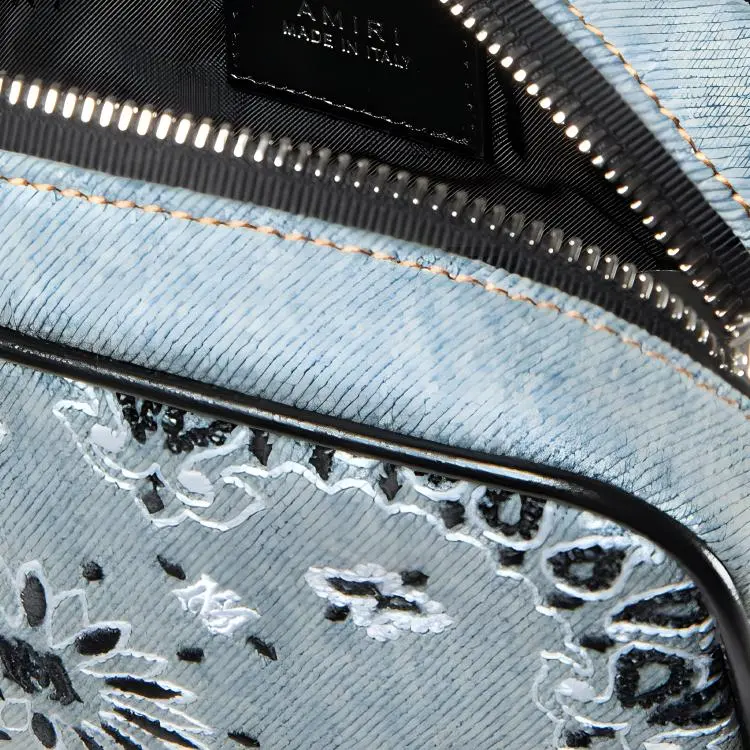 AMIRI Cotton Camera Bag, Crossbody Bag Men's Indigo-4
