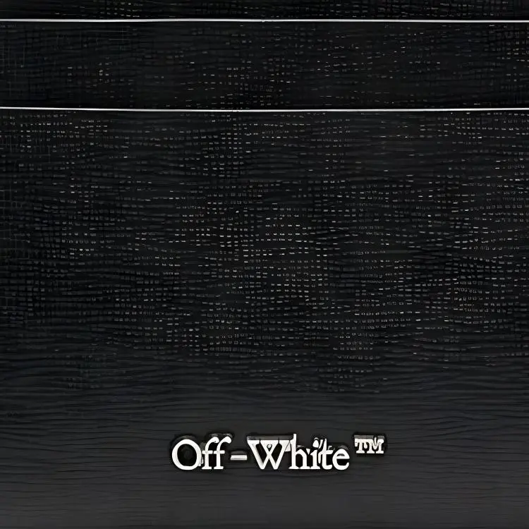 OFF-WHITE Diag Leather Coin Purse Card Holder Wallet Regular Men's Black-3