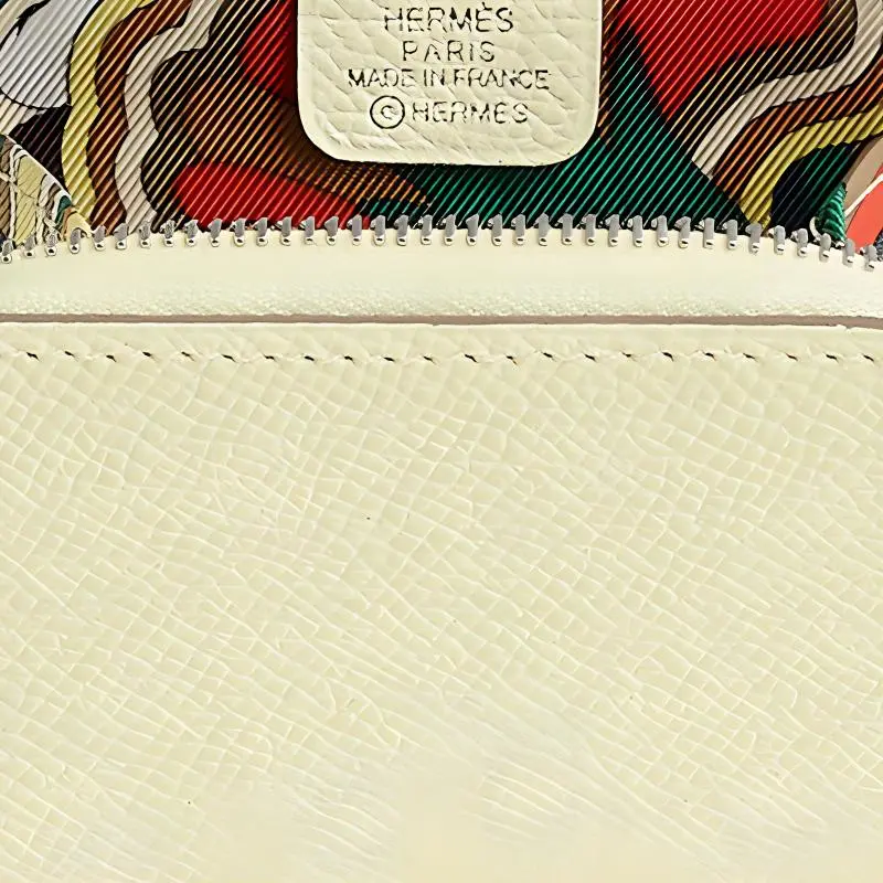 HERMES Silk'In Epsom Calfskin Coin Purse Women's Milton Yellow With Marfa Beige And Crimson Purple-2