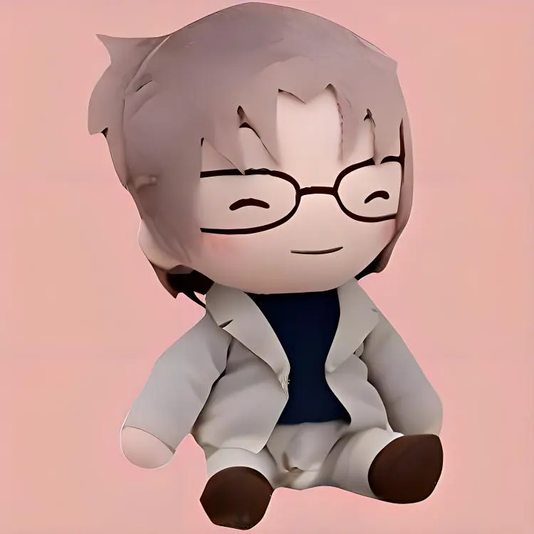 SEGA Detective Conan Subaru Okiya Vol.2 Sitting Posture Dolls Plush Pendant 16cm High-3