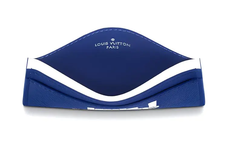LOUIS VUITTON Porte Carte Double Card Holder Monogram Blue-3