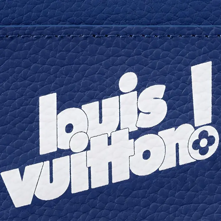 LOUIS VUITTON Porte Carte Double Card Holder Monogram Blue-4