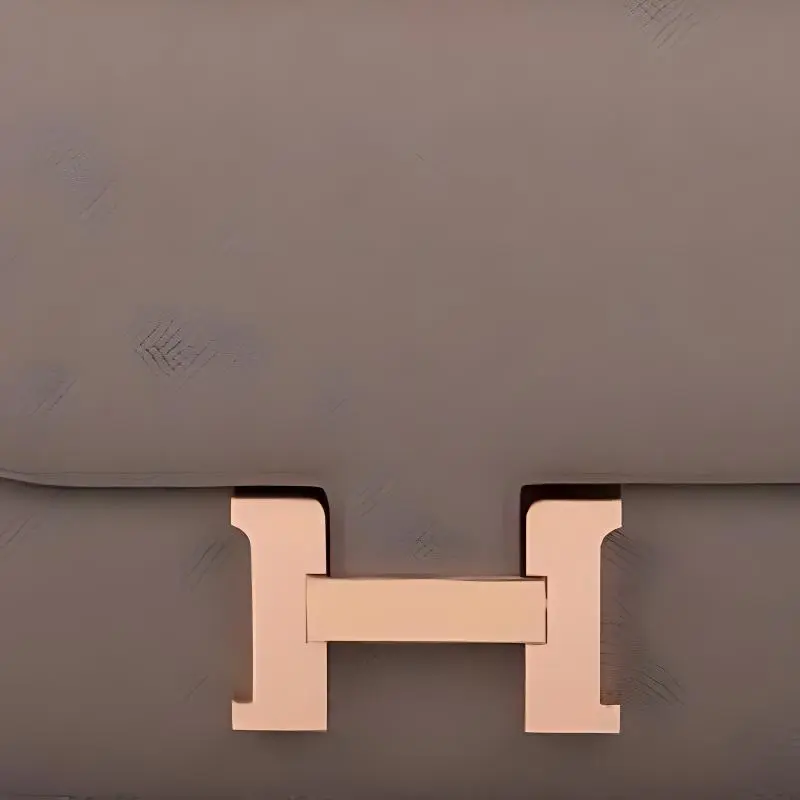 HERMES Constance Epsom Leather Shoulder Bag Crossbody Bag Mini Women's 8F Gris ÉTain Tin Gray-2