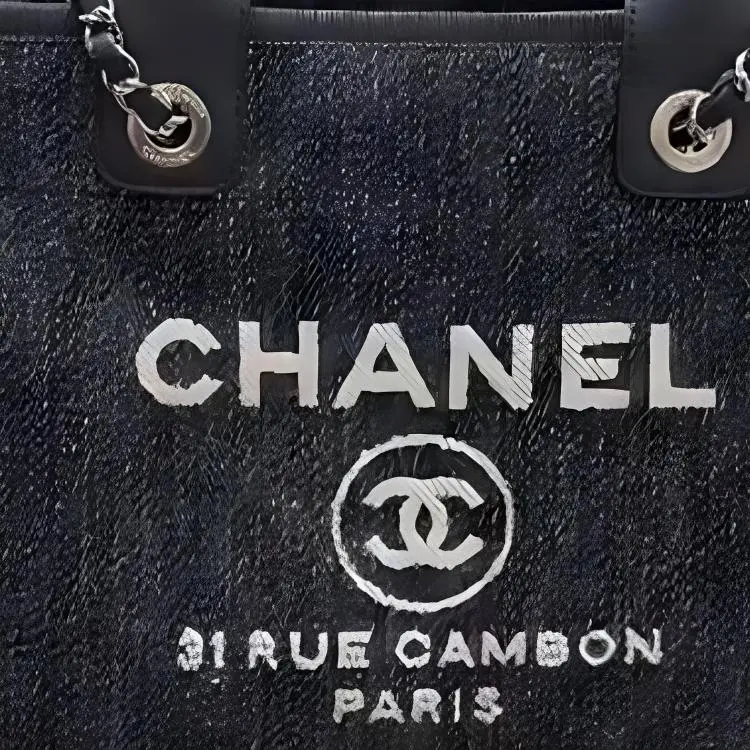 CHANEL 22Bag Denim Beach Bag, Tote Bag, Shopping Bag, Shoulder Bag, Crossbody Bag, Handbag Tubas Women's Denim-2