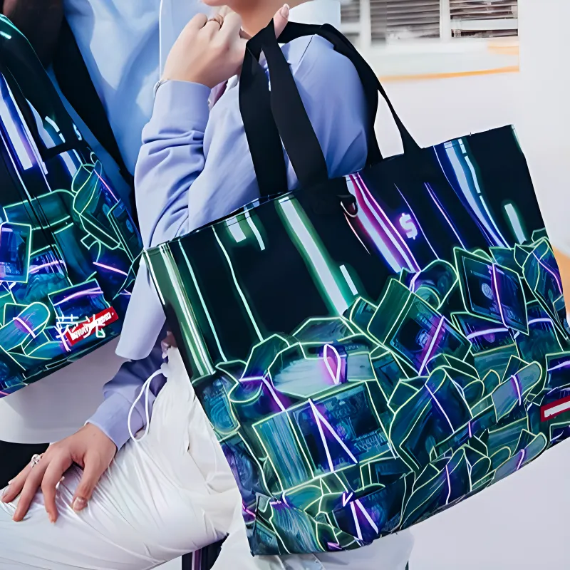 SPRAYGROUND Fabric Tote Handbag Tubas Unisex Multicolor-3