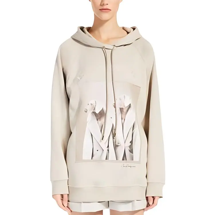 MaxMara Wegman Graphic-print Cotton Hoodie-3