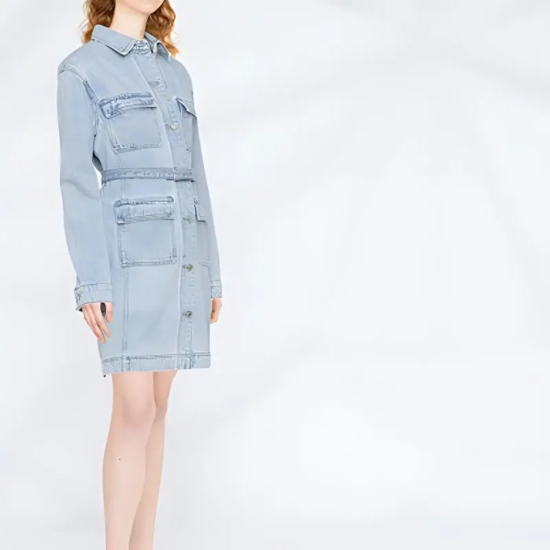 MICHAEL KORS Long Sleeved Dresses Women's Light Blue-3