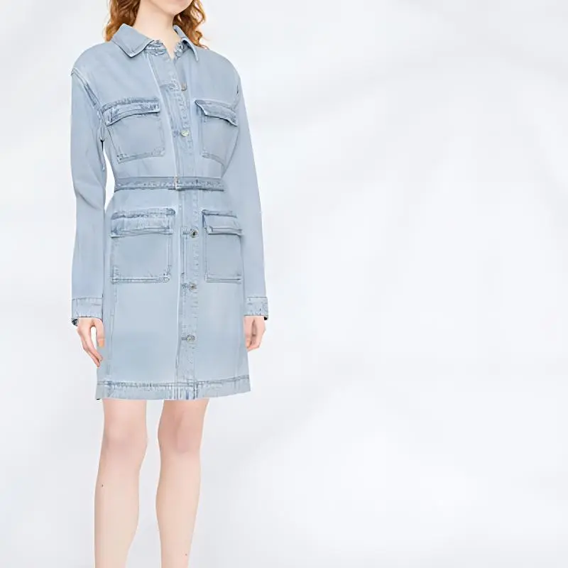 MICHAEL KORS Long Sleeved Dresses Women's Light Blue-1