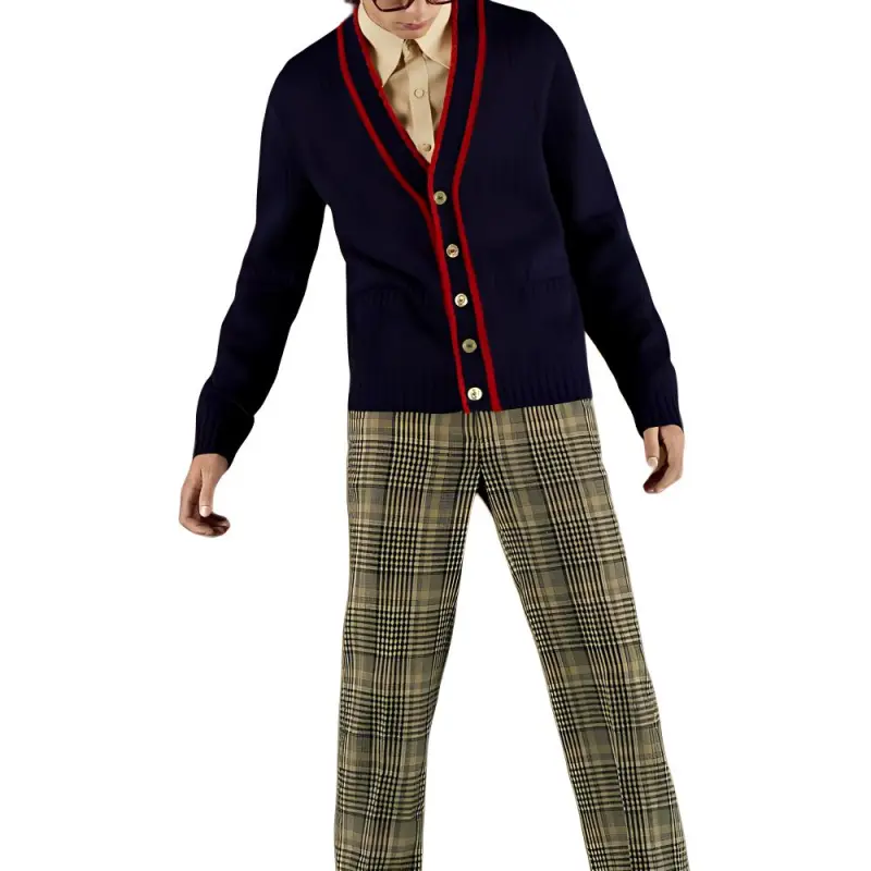 GUCCI FW22 Sweater Men's Navy Blue-1