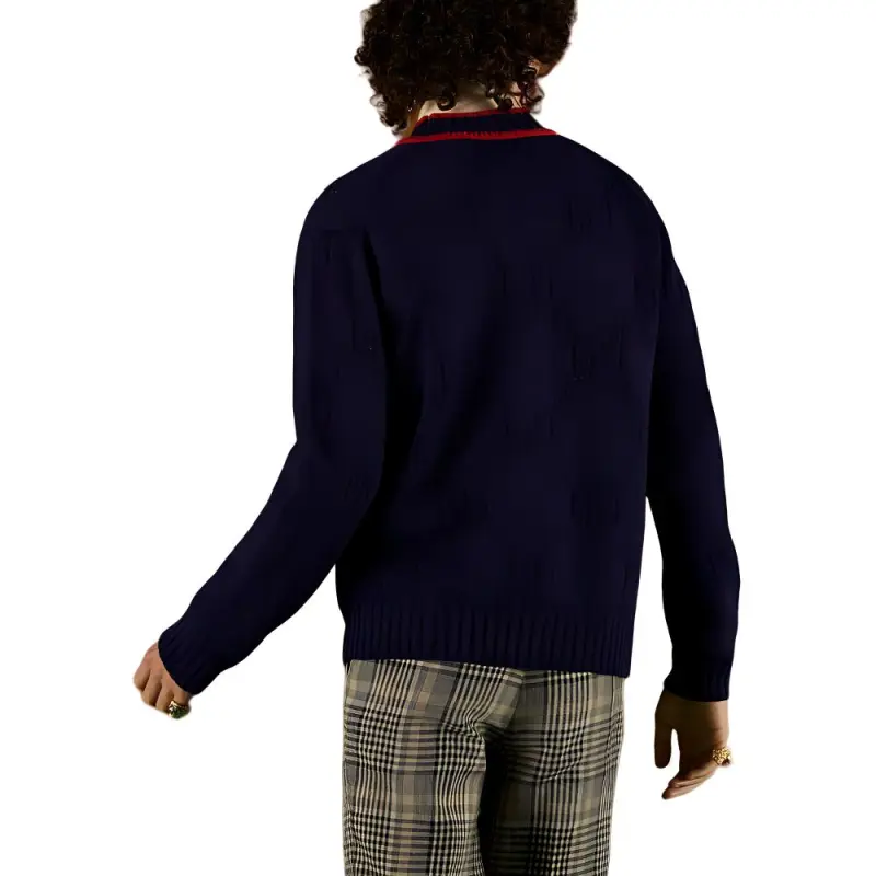 GUCCI FW22 Sweater Men's Navy Blue-2