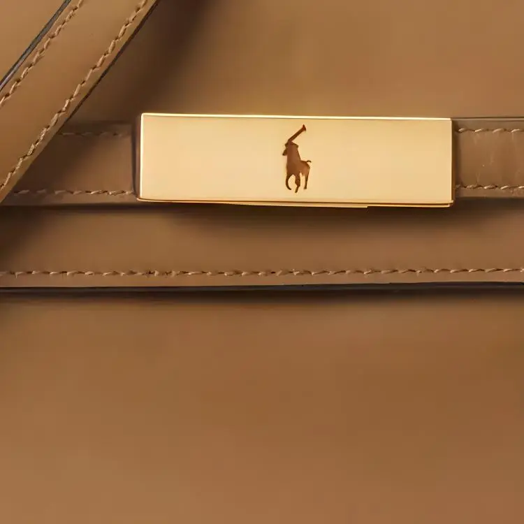 Polo Ralph Lauren Polo ID Leather Shoulder Bag Crossbody Bag Women's Brown-4