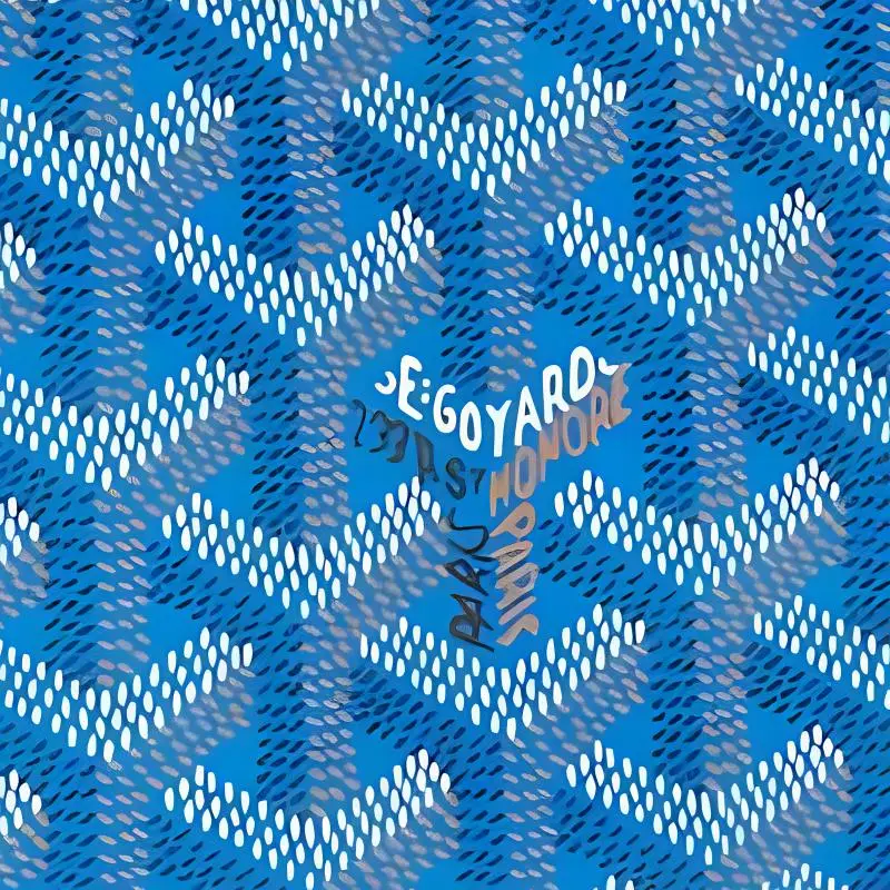 GOYARD Canvas With Calfskin Key Pouch Nano Unisex Blue-2