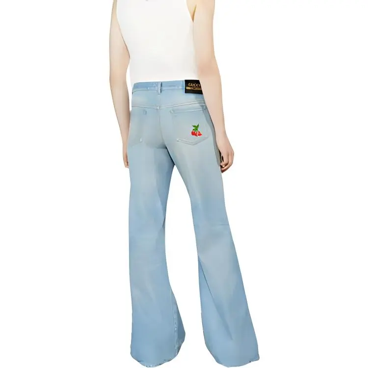 GUCCI FW22 Jeans Women's Denim Blue-3