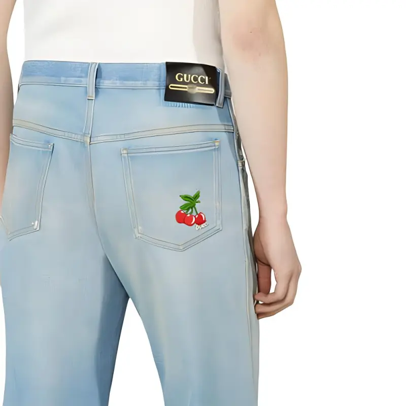 GUCCI FW22 Jeans Women's Denim Blue-4