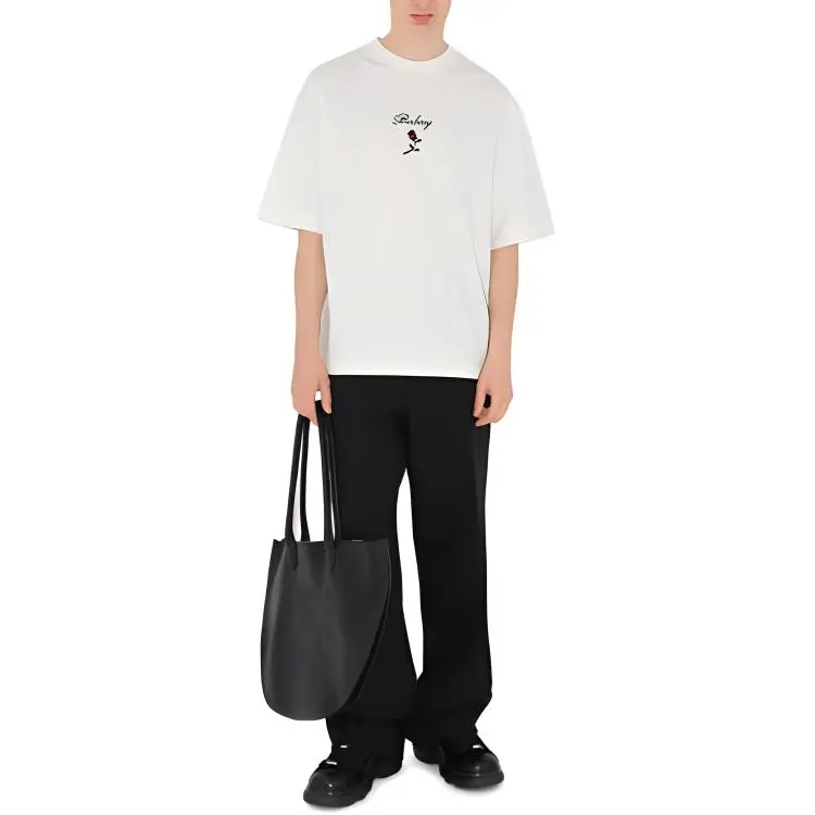 Burberry Rose Flocked Cotton T shirt-2