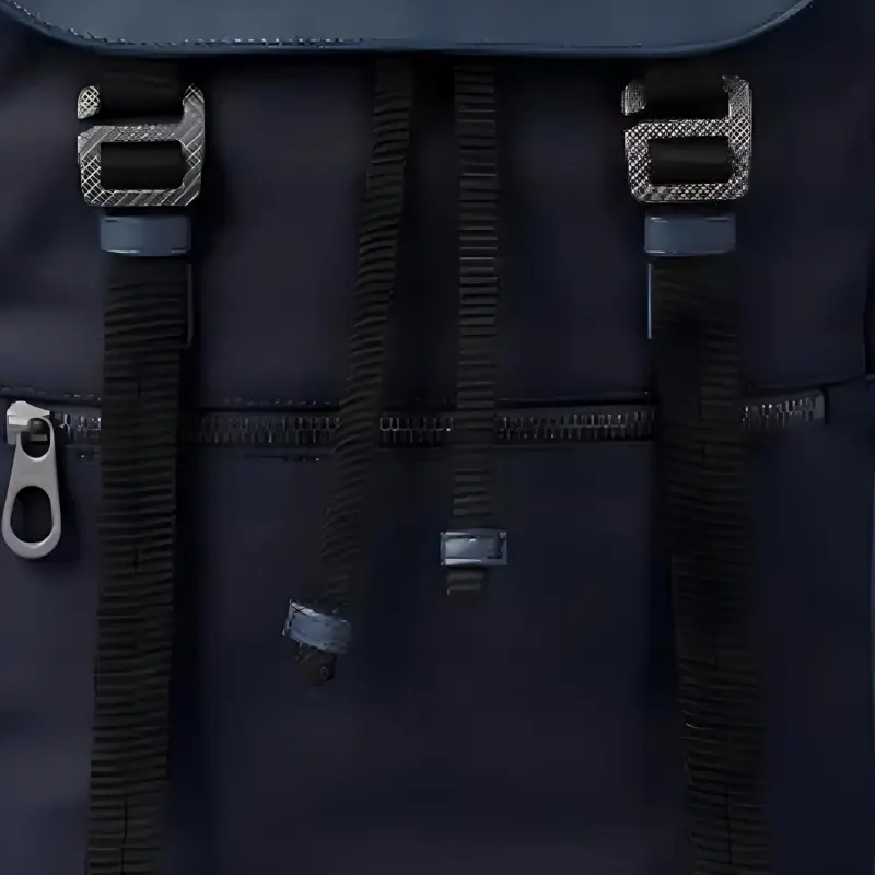 Bottega Veneta Leather Backpack Navy-1