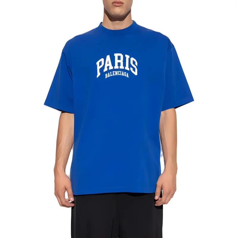 Balenciaga T Shirts Men Blue-1