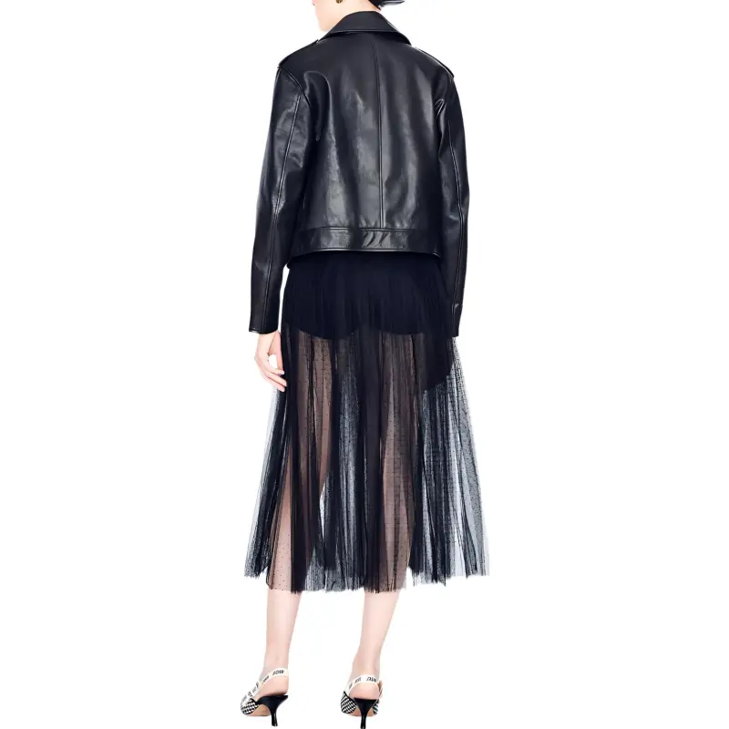 DIOR Leather Jacket Women's Black-2