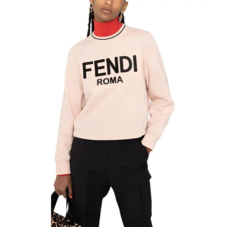 FENDI Sweatshirt Women's Light Pink-4