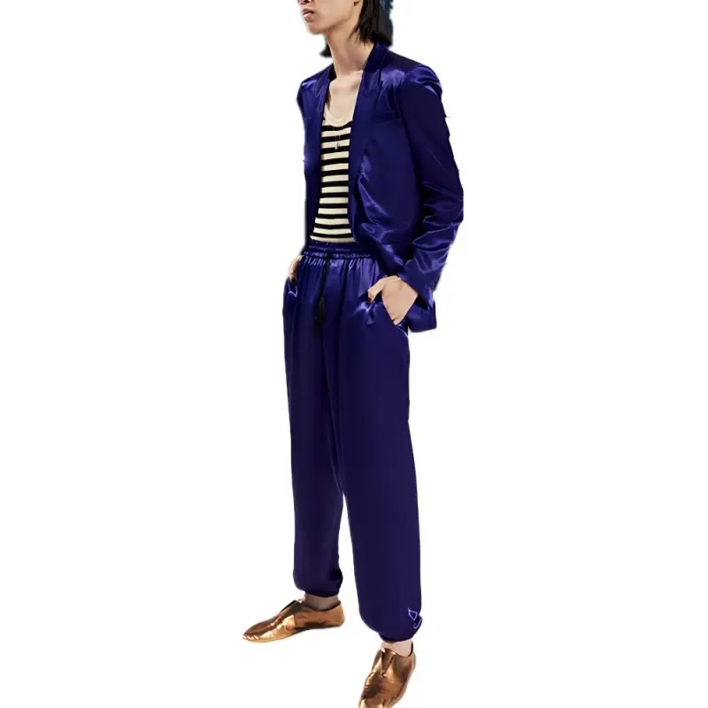 SAINT LAURENT Tapered leg Silk Trousers-2