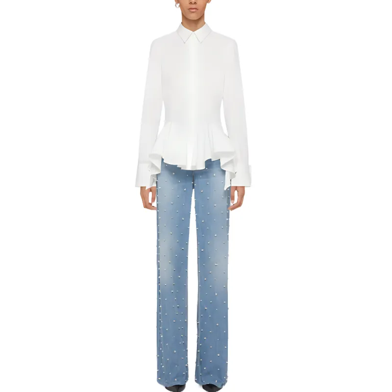Givenchy Flounces Poplin Shirt-1