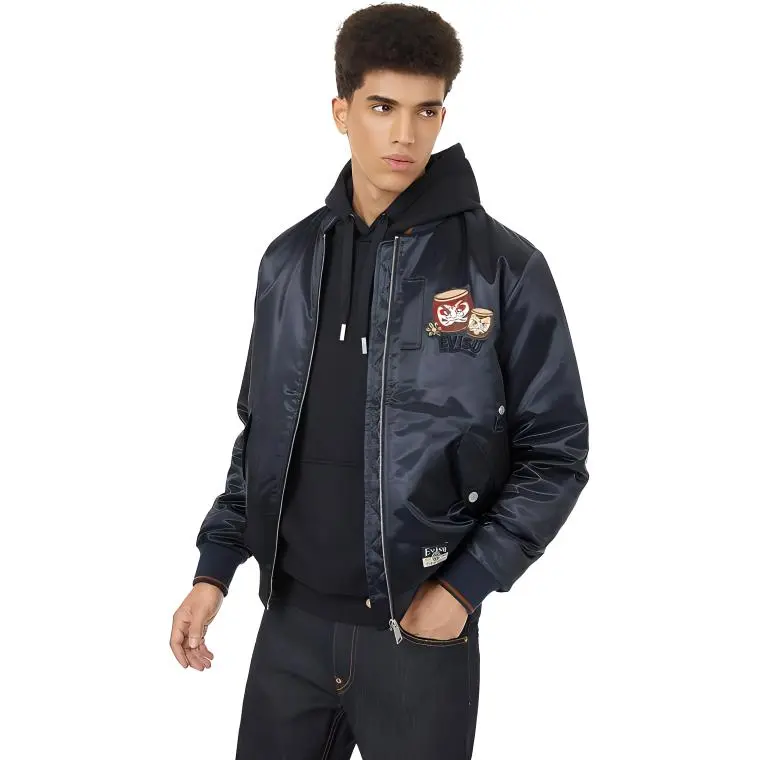EVISU Jackets Men Navy Blue-2
