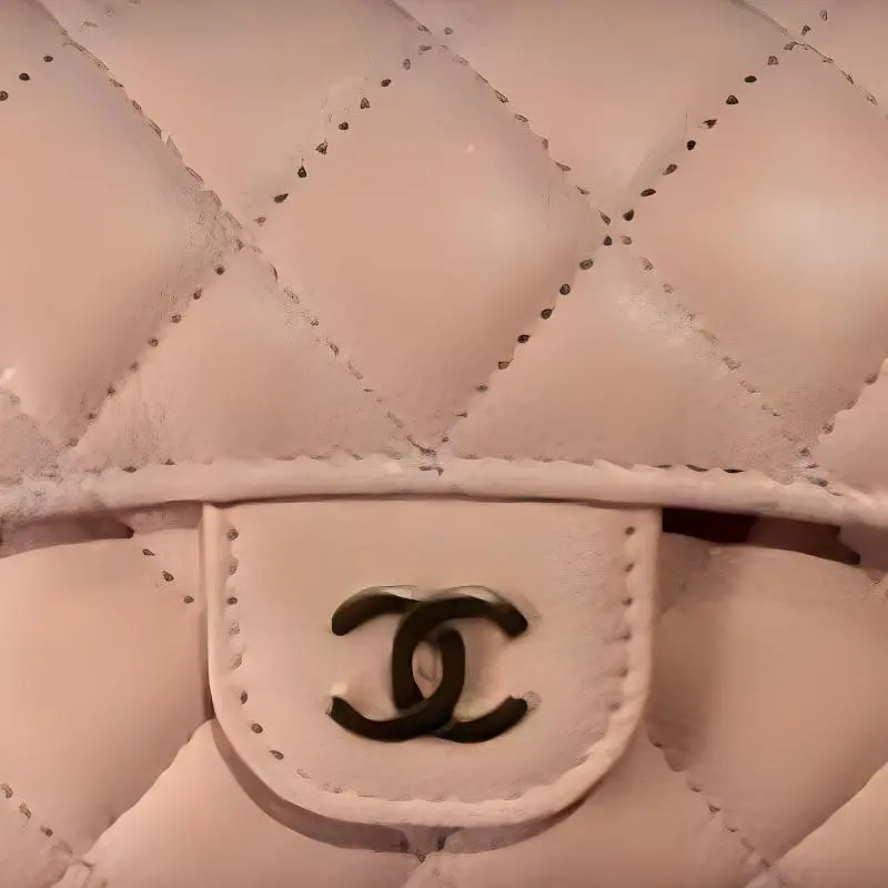 CHANEL Grain Cow Leather Card Holder Women's Light Beige-1