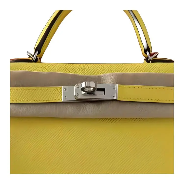HERMES Mini Kelly Generation 1 Epsom Leather Kelly Bag Shoulder Bag Crossbody Bag Handbag Mini Women's 9N Citron Lemon-1