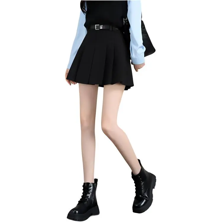 TERRE BLEUE Casual Short Skirts Women's Black-1