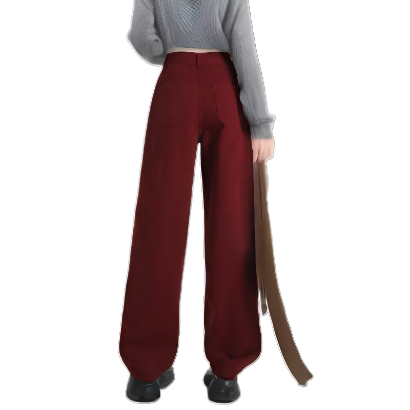 ST&SAT Casual Pants Women's Burgundy-2