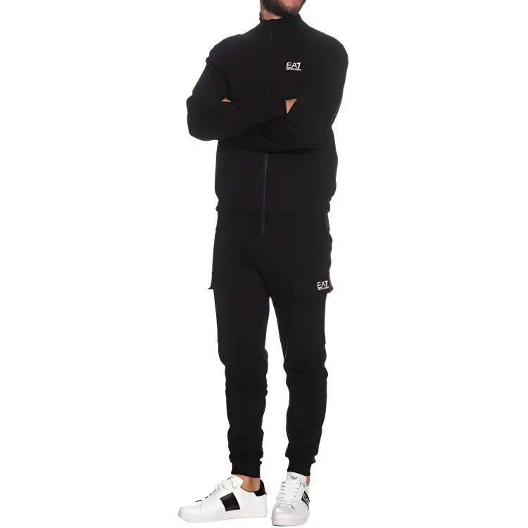 EMPORIO ARMANI Rubberised Logo Zip Up Sweatshirt-5