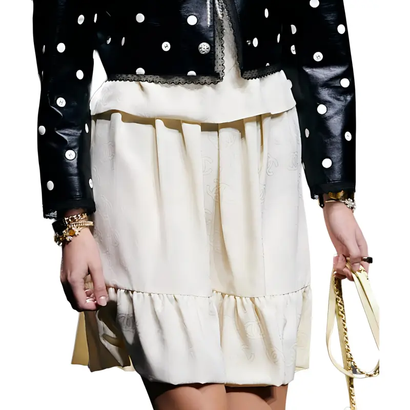 CHANEL SS23 Casual Short Skirts Women's Light Yellow-1